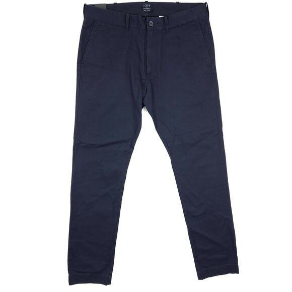 NWT J Crew The Driggs Chino Pants Men's Size 32x32 100% Cotton Navy Preppy - Picture 1 of 5